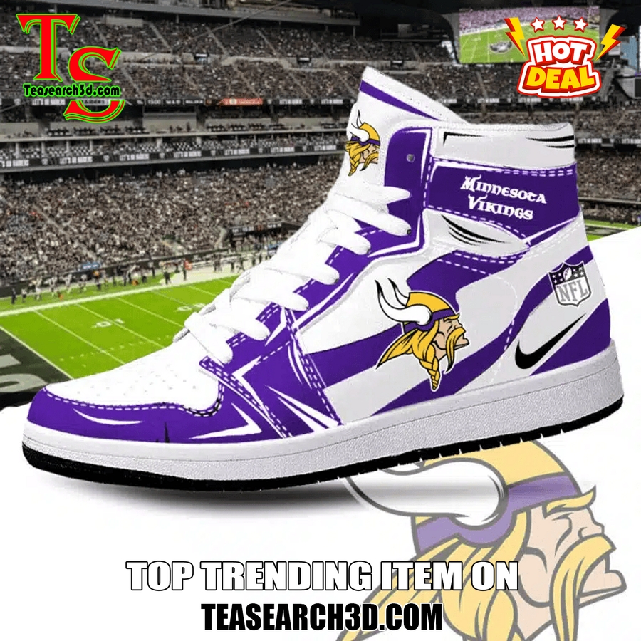 New Trending Air Jordan High Top Shoes 150125 18 Minnesota Vikings Premium Air Jordan High Top Shoes