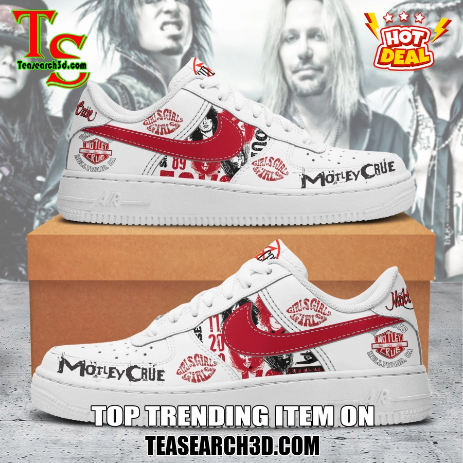 Limited Edition Air Force 1 Sneakers Style 23 Motley Crue Girls Girls Girls Air Force 1 Sneaker