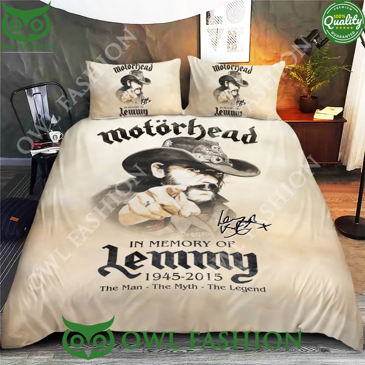 Motörhead Band x Lemmy Kilmister 1945 2015 Legend Myth Memory Bedding set