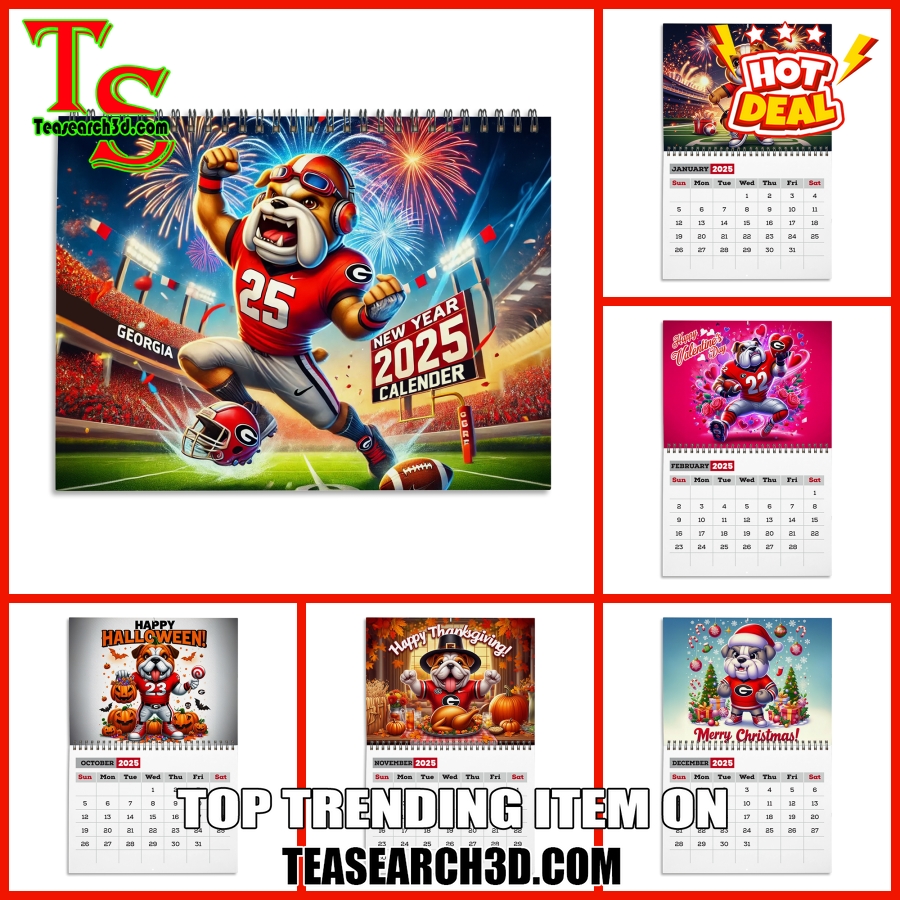 Hot Calendar Quick and Easy Buy Online 20 NCAA Georgia Bulldogs 2025 Wall Hanging Calendar