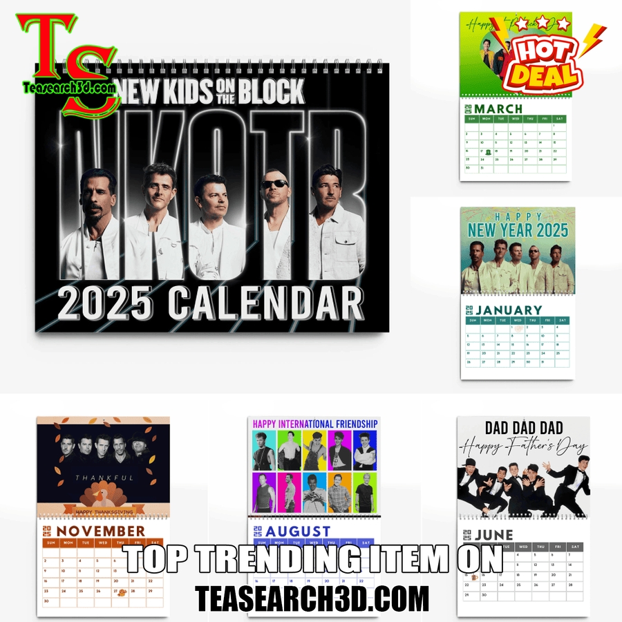 Music Wall Hanging Calendar 2025 16 New Kids On The Block 2025 Wall Hanging Calendar