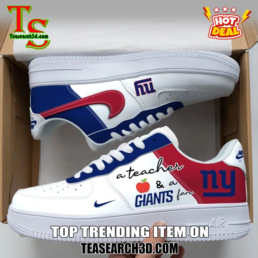Top Hot Air Force Shoes NFL New Trending 2024 25 New York Giants Custom Job Nike Air Force Shoes