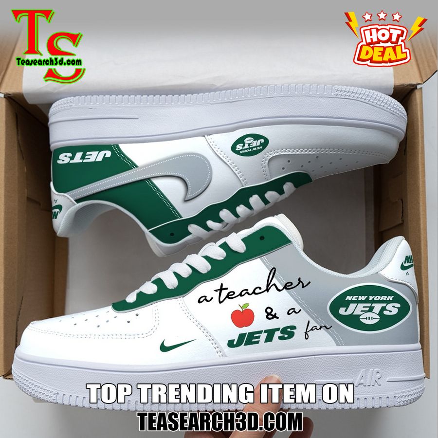 Top Hot Air Force Shoes NFL New Trending 2024 26 New York Jets Custom Job Nike Air Force Shoes
