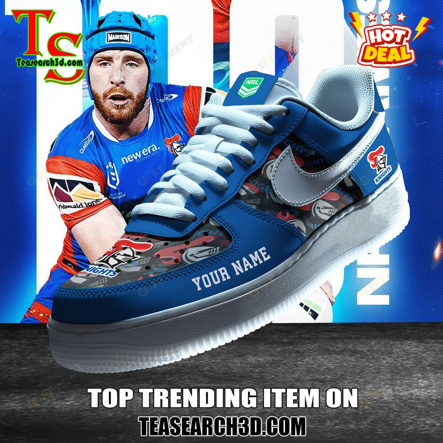 New Trending Sneaker Best Gift For Fans 18 Newcastle Knights NRL Custom Name Air Force Sneaker