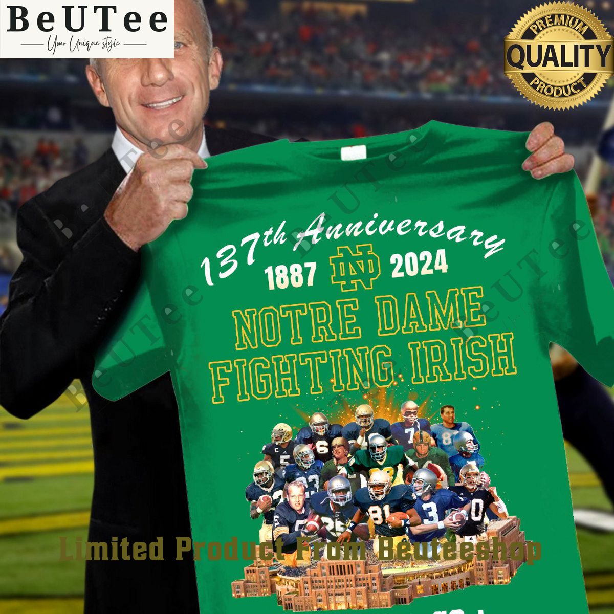 Notre Dame Fighting Irish 137th anniversary 1887 2024 Go t shirt