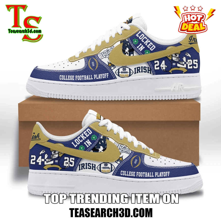 Limited Edition Air Force 1 Sneakers Style 26 Notre Dame Fighting Irish 24 25 Nike Air Force 1 Sneaker