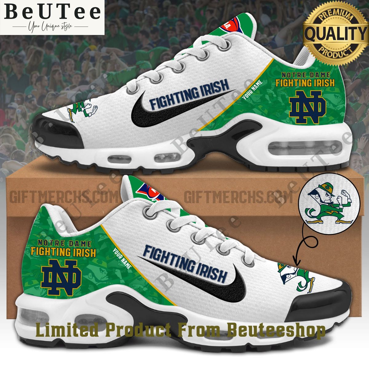 Notre Dame Fighting Irish Football 2024 TN Shoes Custom name