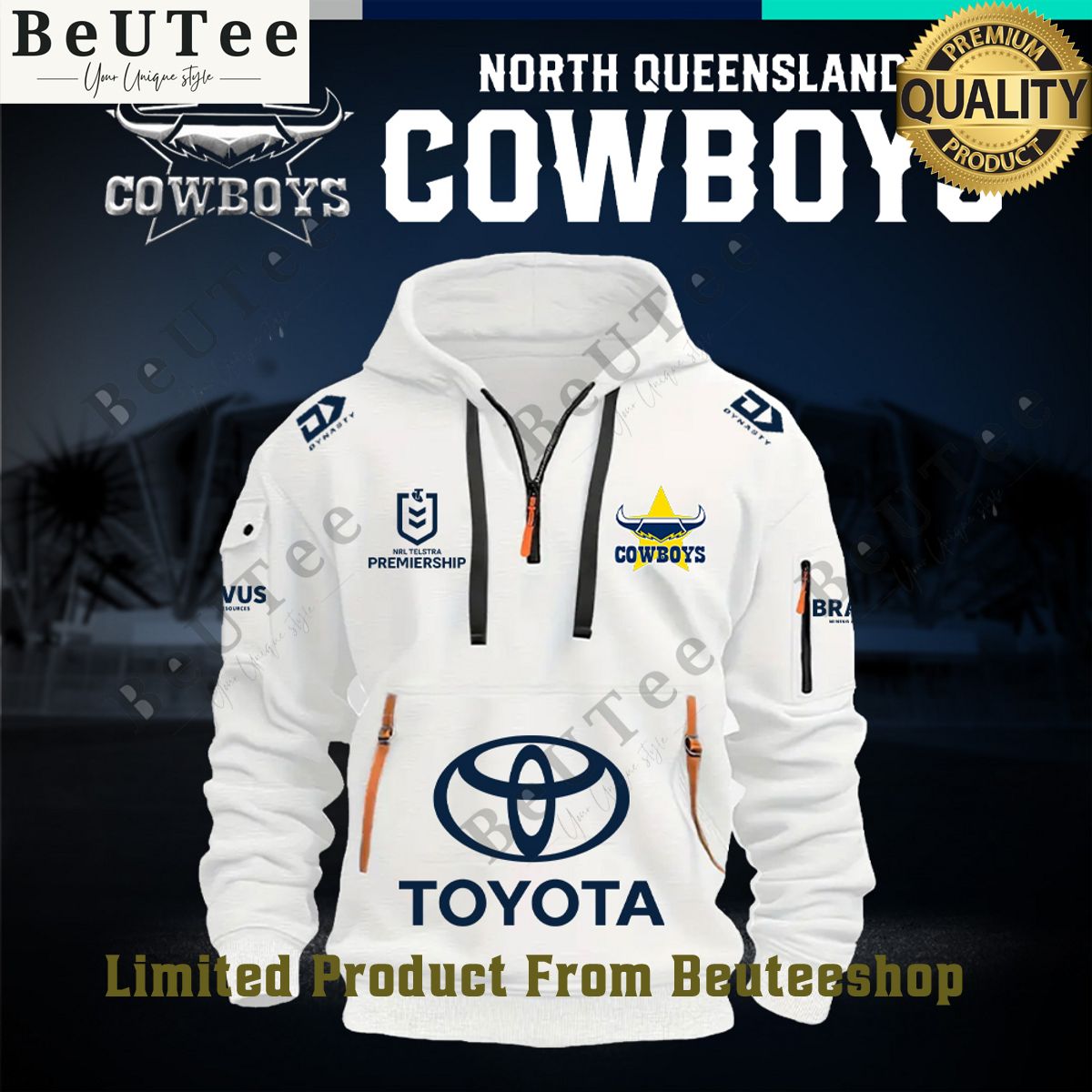 NRL North Queensland football club Rugby Toyota half zipper hoodie