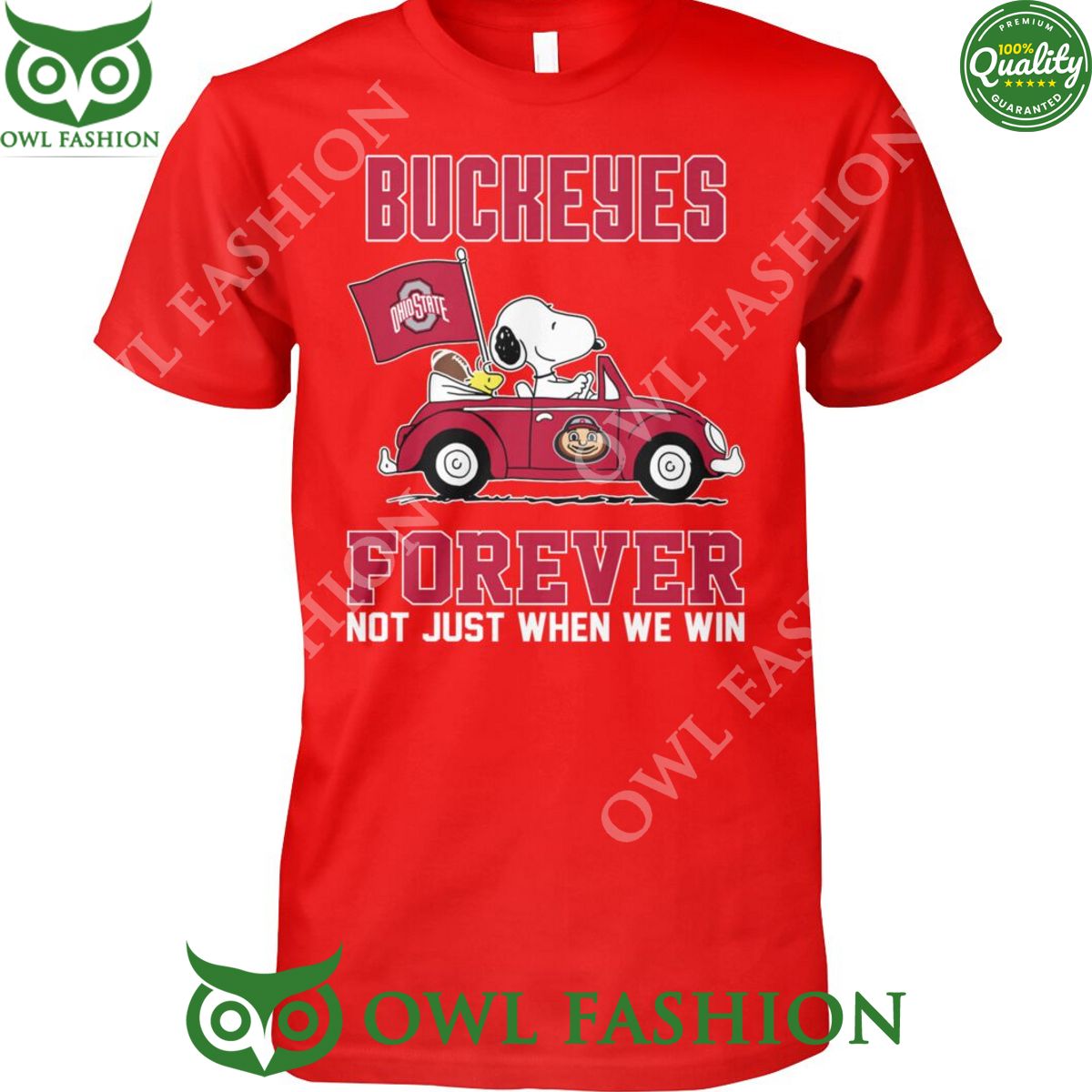 Ohio state Buckeyes Forever not just when we win Snoopy driver t shirt