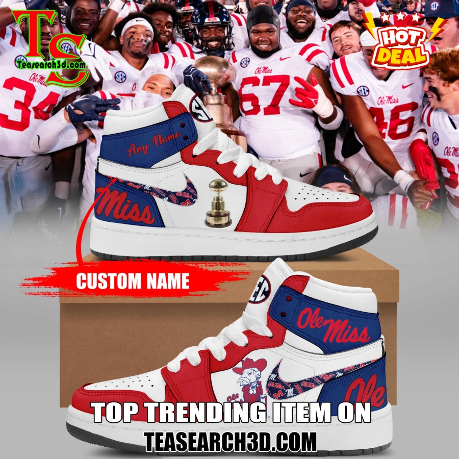 New Trending Air Jordan High Top Shoes 150125 20 Ole Miss Rebels Custom Air Jordan High Top Shoes