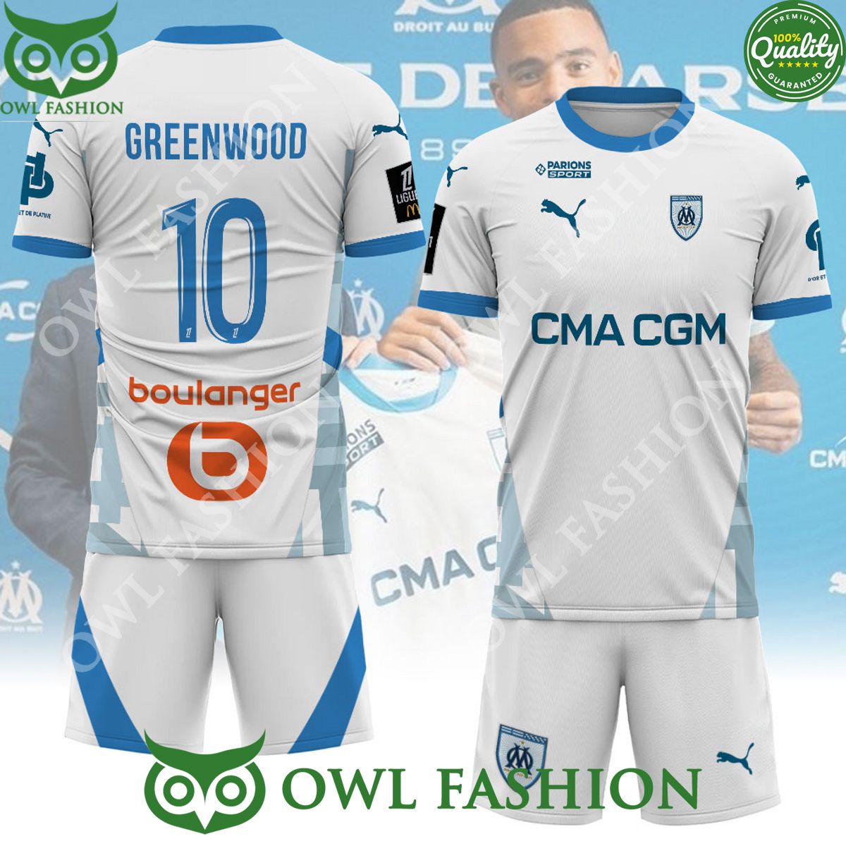 Olympique de Marseille x Greenwood Soccer Tshirt Shorts