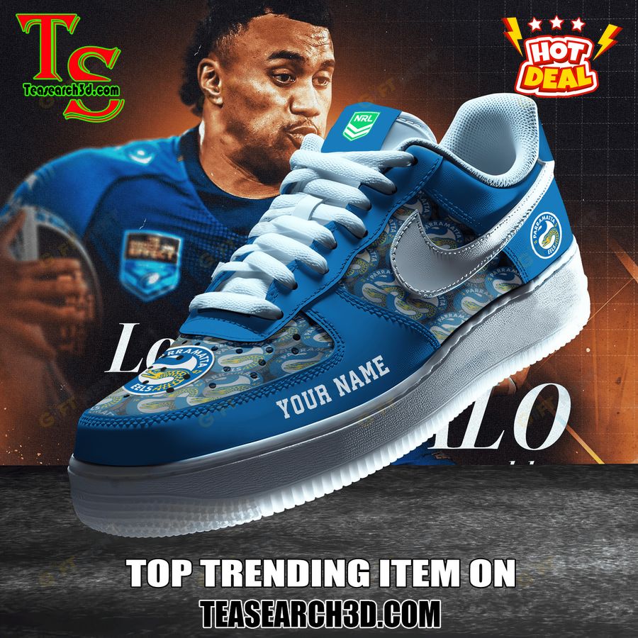 New Trending Sneaker Best Gift For Fans 20 Parramatta Eels NRL Custom Name Air Force Sneaker