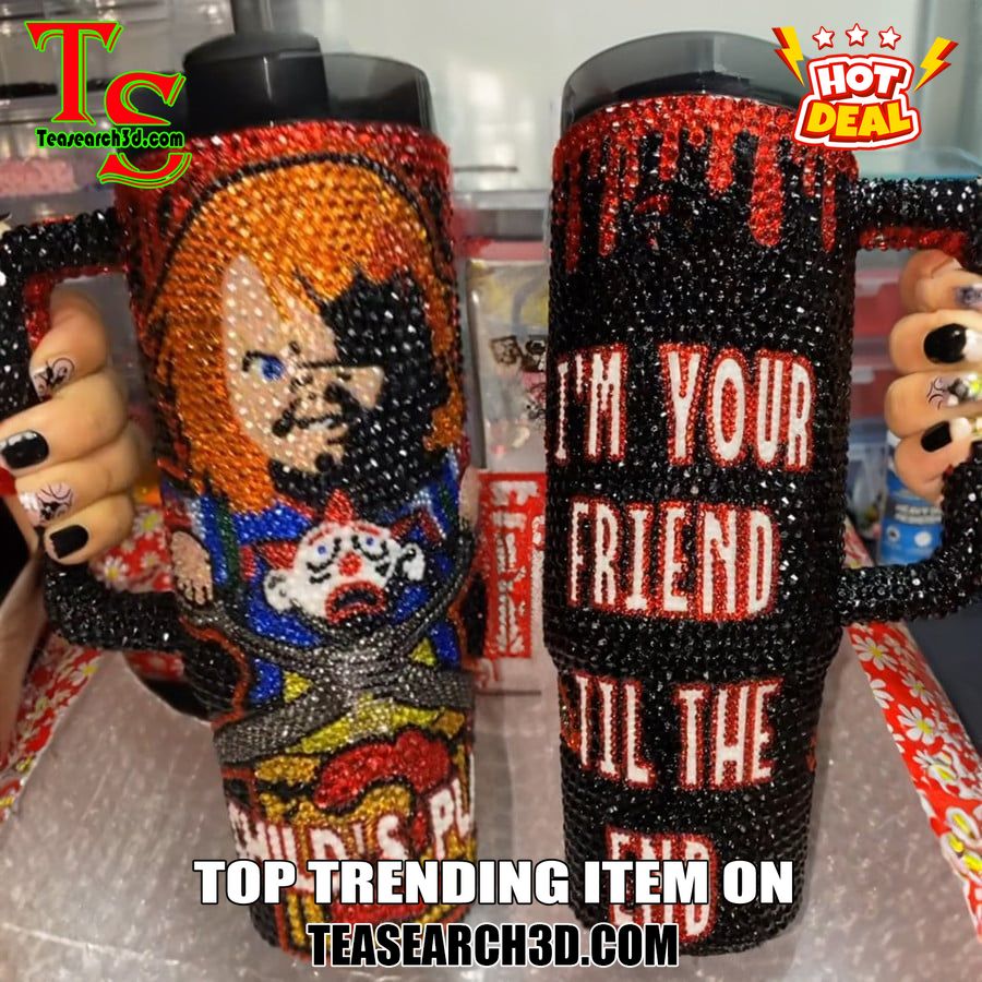 Rhinestone Tumbler With Name On Teasearch 7 Personalized Chucky Halloween 40Oz Rhinestone Tumbler