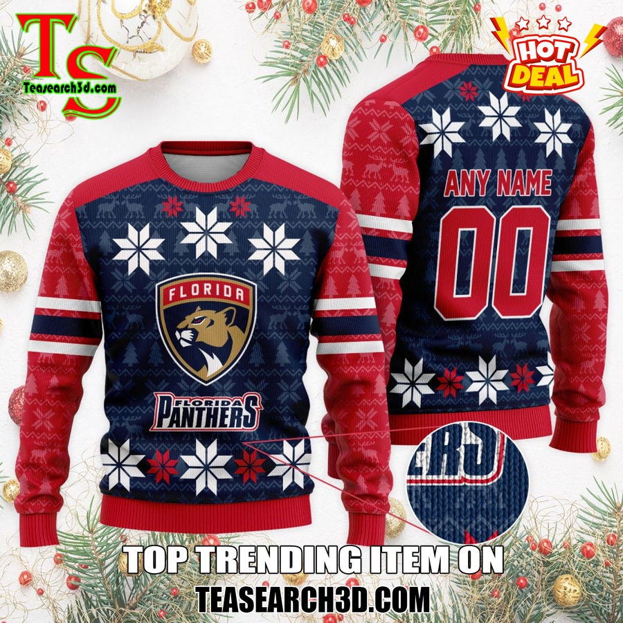 Top Hot Ice Hocket Team Ugly Sweater For NHL fans 14 Personalized Florida Panthers Ugly Sweater For Christmas