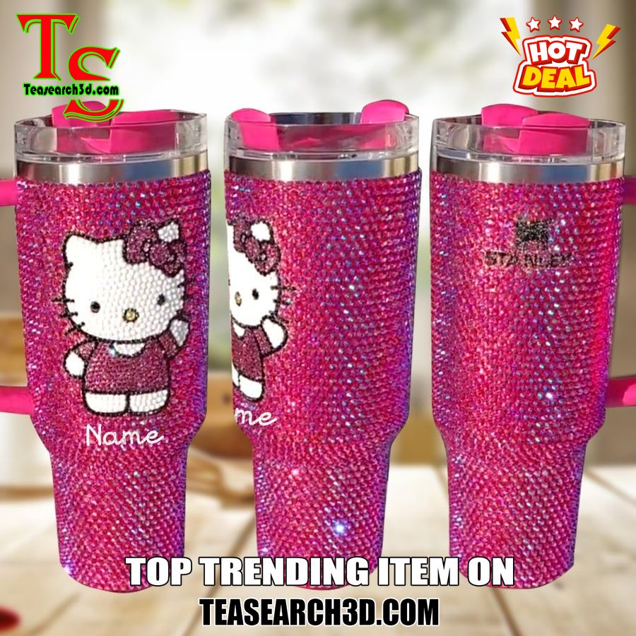 Rhinestone Tumbler With Name On Teasearch 11 Personalized Hello Kitty 40Oz Rhinestone Tumbler