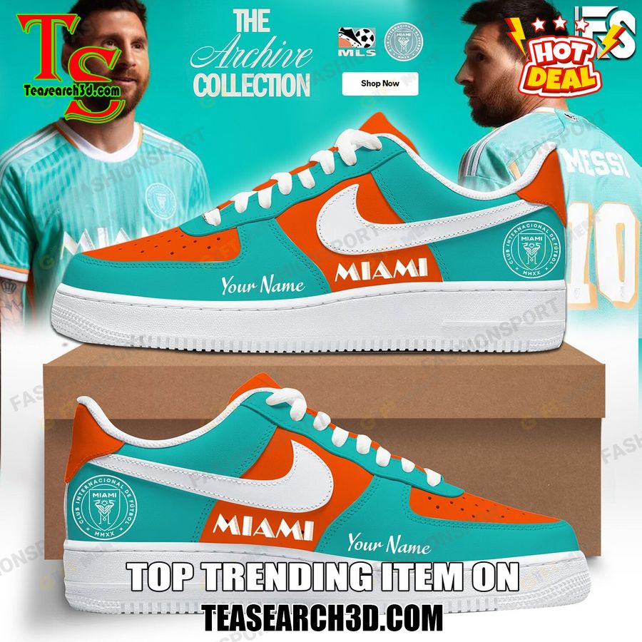 New Trending Sneaker Best Gift For Fans 22 Personalized Inter Miami FC Custom Air Force 1 Sneaker