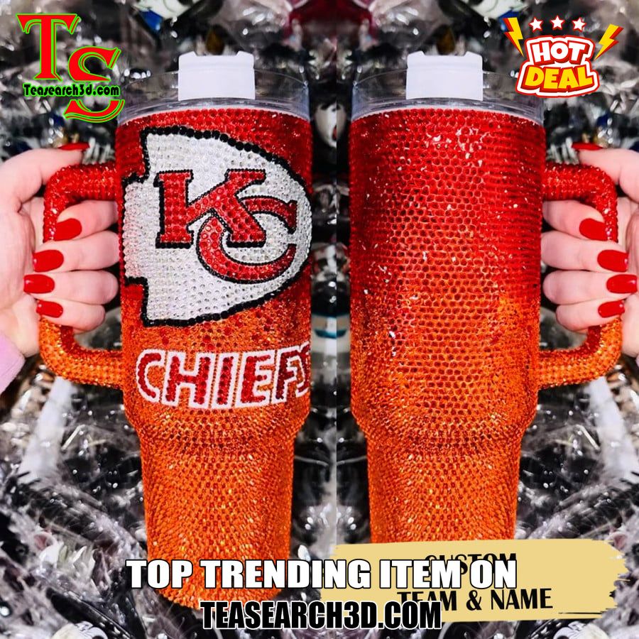 Rhinestone Tumbler With Name On Teasearch 14 Personalized Kansas City Chiefs 40Oz Rhinestone Tumbler