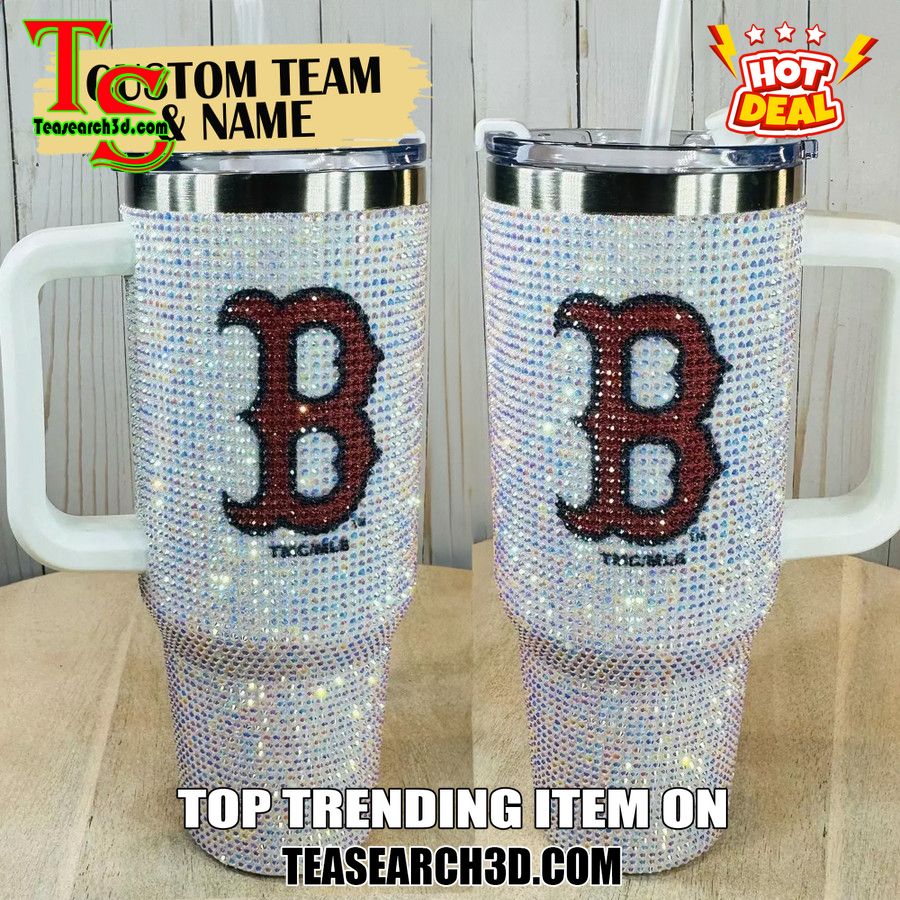 Rhinestone Tumbler With Name On Teasearch 17 Personalized MLB Boston Red Sox 40Oz Rhinestone Tumbler