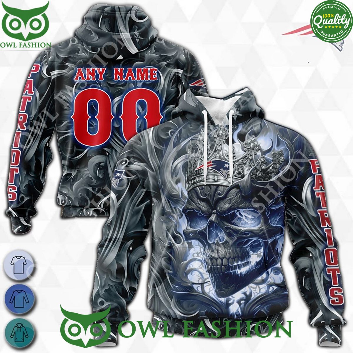 Personalized New England Patriots The Evil Empire Skull Crown Limited Hoodie shirt