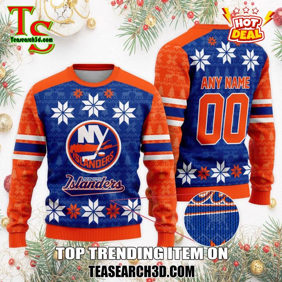 Top Hot Ice Hocket Team Ugly Sweater For NHL fans 20 Personalized New York Islanders Ugly Sweater For Christmas