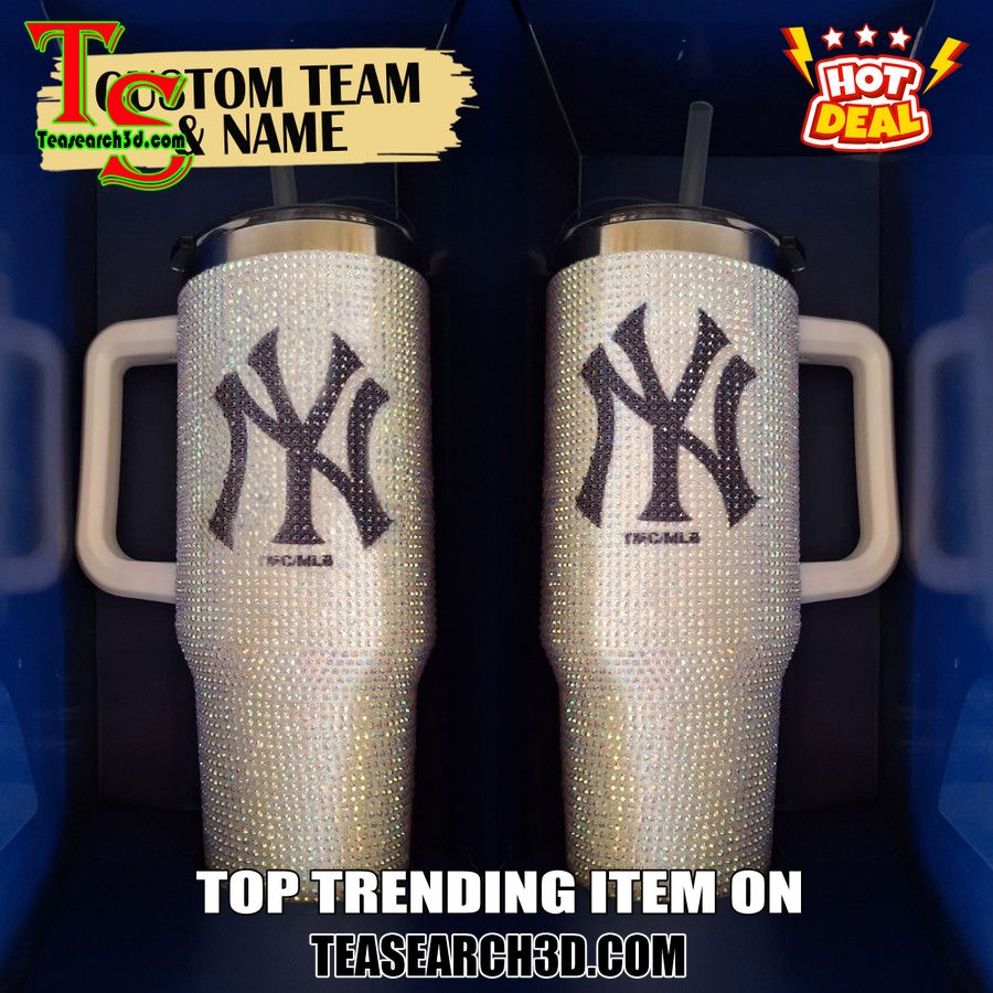 Rhinestone Tumbler With Name On Teasearch 18 Personalized New York Yankees 40Oz Rhinestone Tumbler