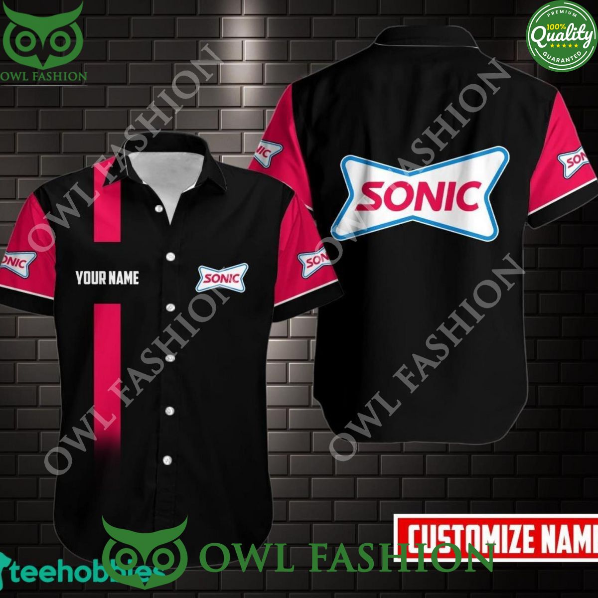 Personalized Sonic drive-in Black Red Limited Hawaiian Shirt