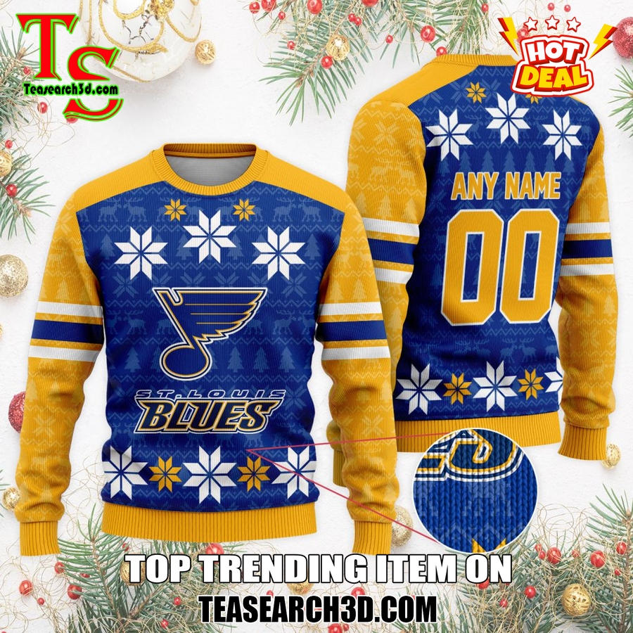 Top Hot Ice Hocket Team Ugly Sweater For NHL fans 27 Personalized St. Louis Blues Ugly Sweater For Christmas