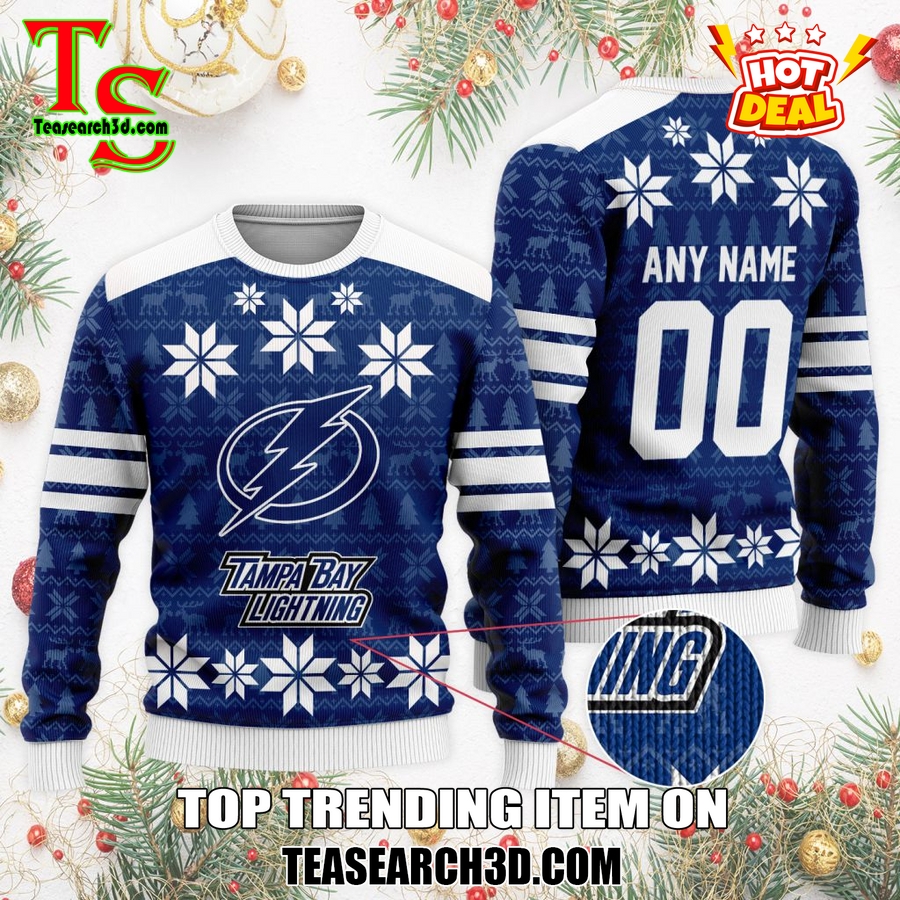 Top Hot Ice Hocket Team Ugly Sweater For NHL fans 28 Personalized Tampa Bay Lightning Ugly Sweater For Christmas
