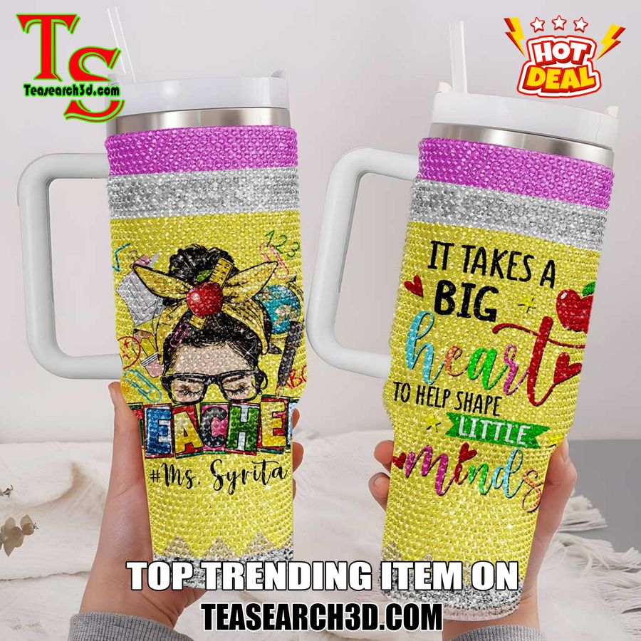 Rhinestone Tumbler With Name On Teasearch 30 Personalized Teacher Bling 40Oz Rhinestone Tumbler