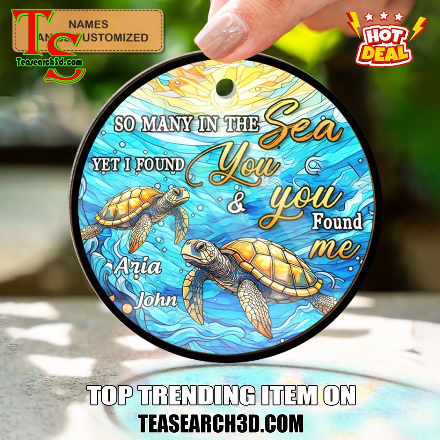 Hot Stained Glass Suncatchers ideas in 2024 22 Personalized Turtle I Found You And You Found Me Stained Glass Suncatcher