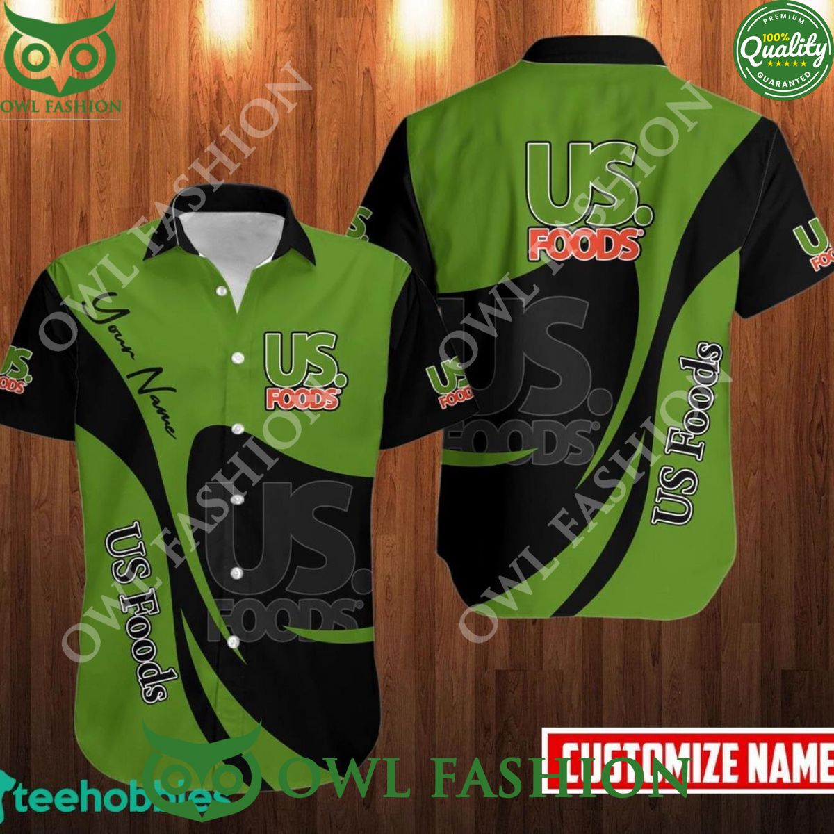 Personalized US foods Green Lover Shirt 3D Hawaiian Shirt