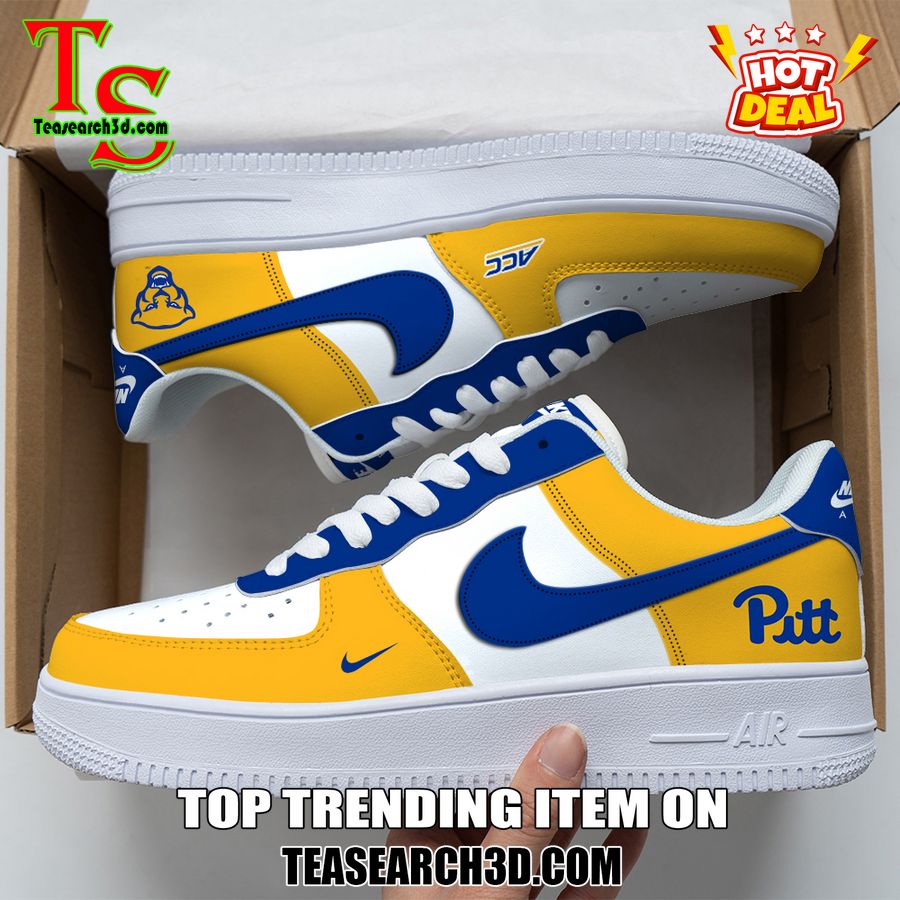 Amazing Nike Logo Air Force 1 Nike Shoes, Sport Team AF1 Shoes 28 Pittsburgh Panthers Custom Nike Logo AF1 Shoes