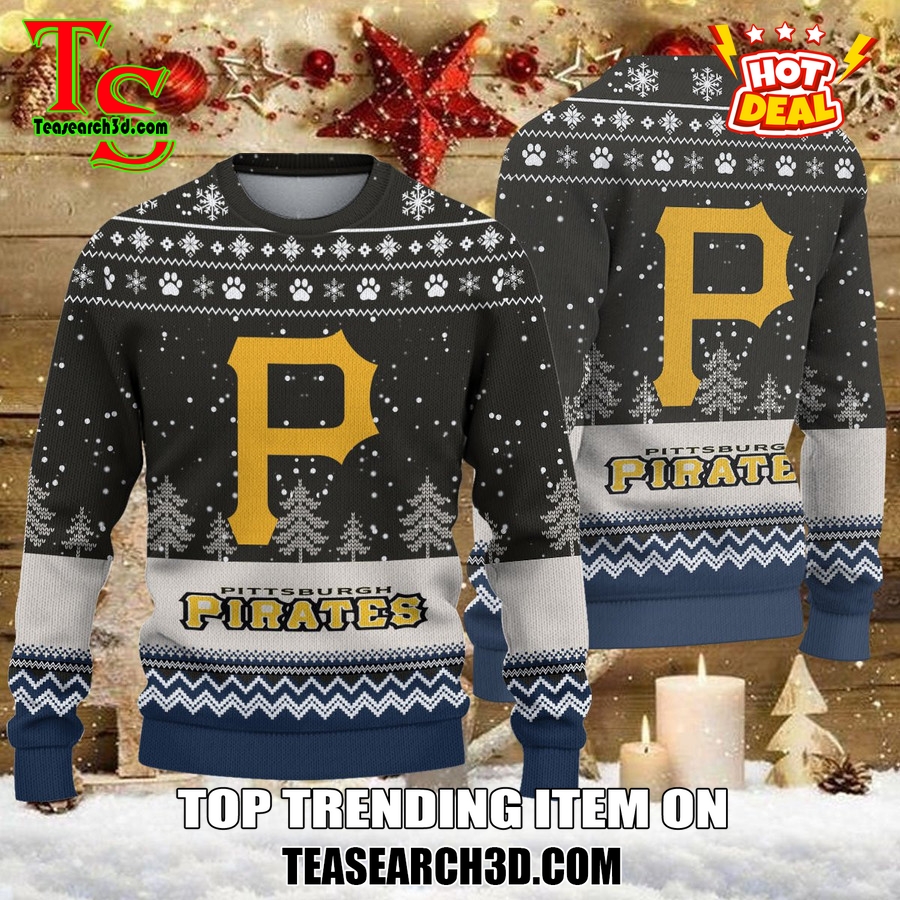 MLB Baseball Basic Ugly Christmas Sweater 23 Pittsburgh Pirates MLB Ugly Christmas Sweater