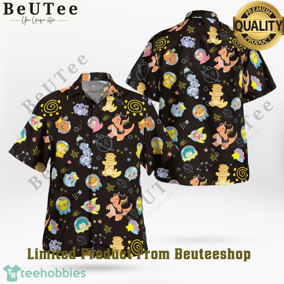 Pokemon Spaceship Cartoon Anime Gift Hawaiian Shirt 