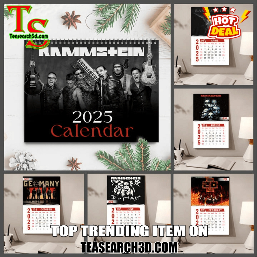 Hot Calendar Quick and Easy Buy Online 23 Rammstein Band 2025 Wall Hanging Calendar