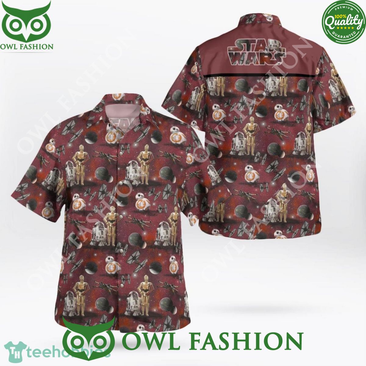 Red Galaxy Star Wars Hawaiian Shirt