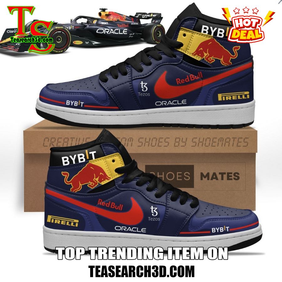 New Trending JD High Top For Sale 2024 23 Red Bull Formula 1 Premium Air Jordan High Top Shoes