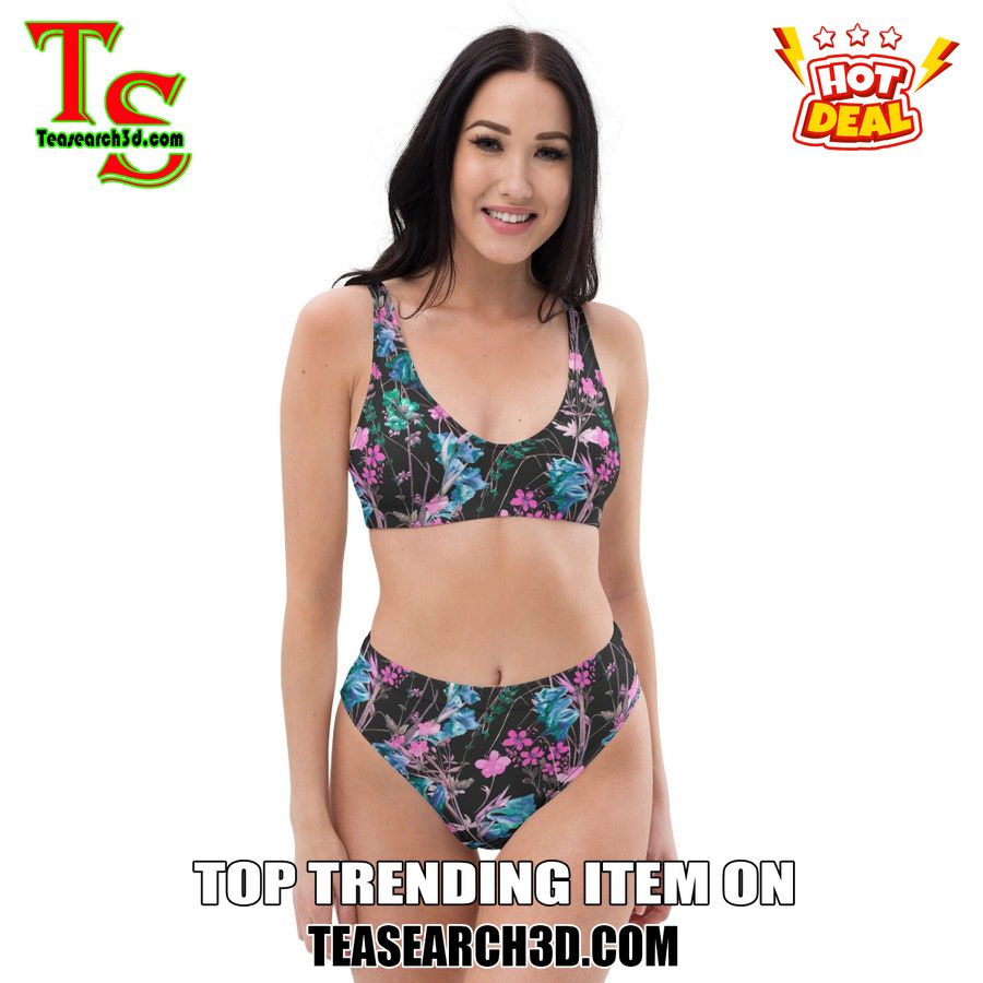 Top Hot Trending Bikini Set Best Gift For Women 27 Retro Goblincore Floral High Waisted Bikini Set