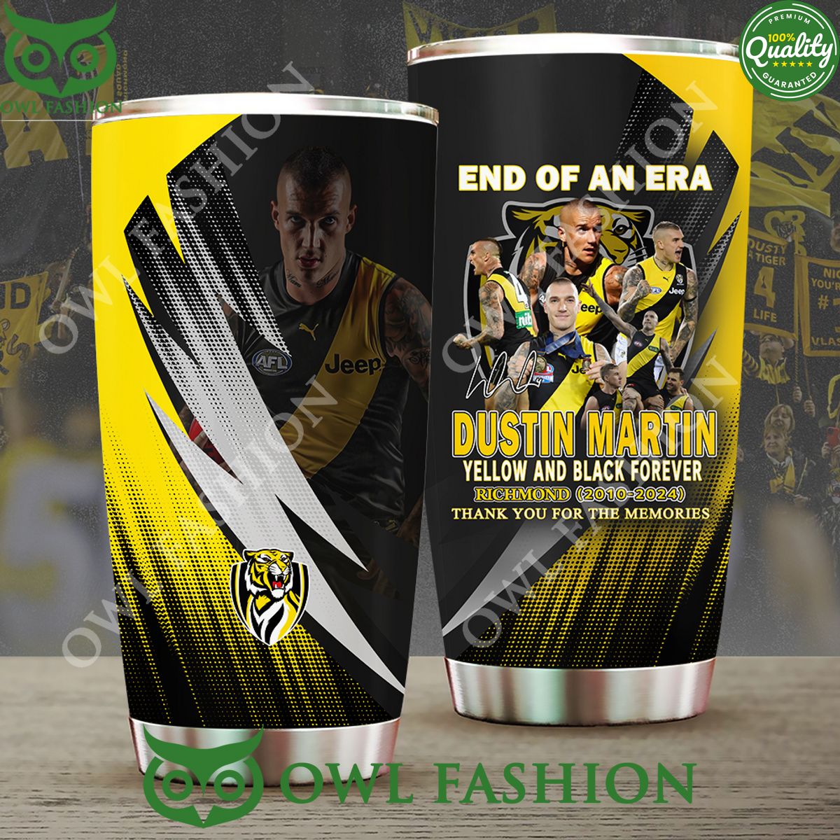 Richmond FC Dustin Martin Yellow Black Forever Tumbler Cup