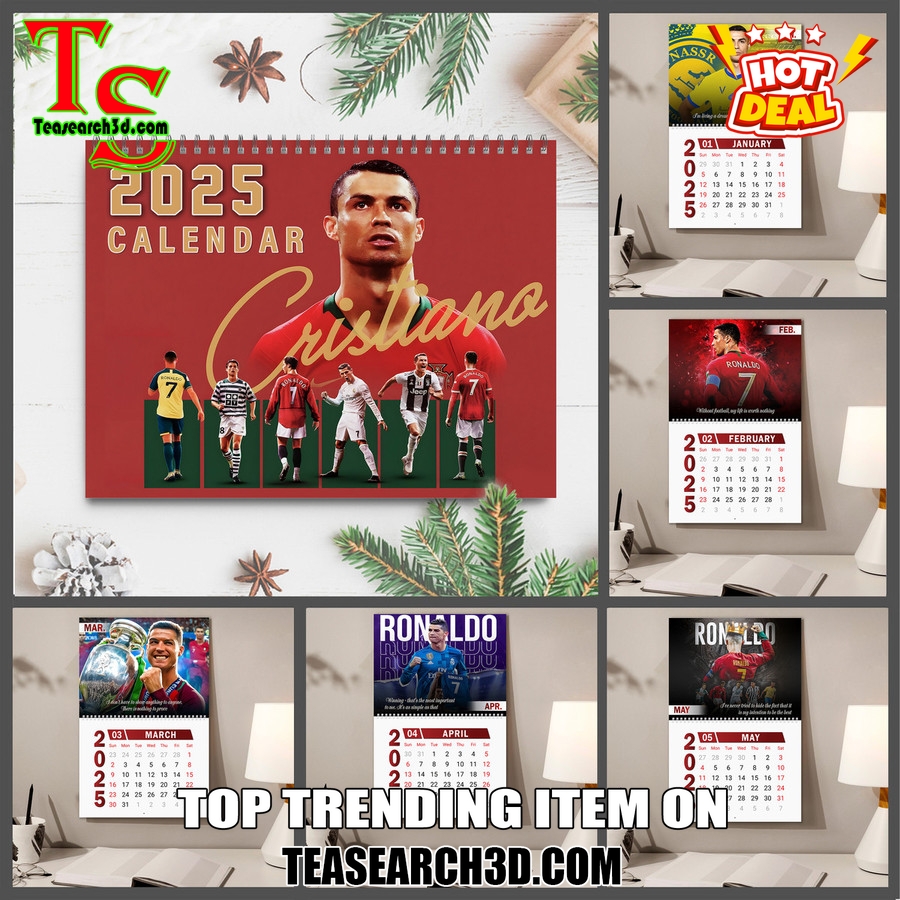 New Trending Calendar On Teasearch 281124 16 Ronaldo Cr7 Goat Wall Hanging Calendar 2025