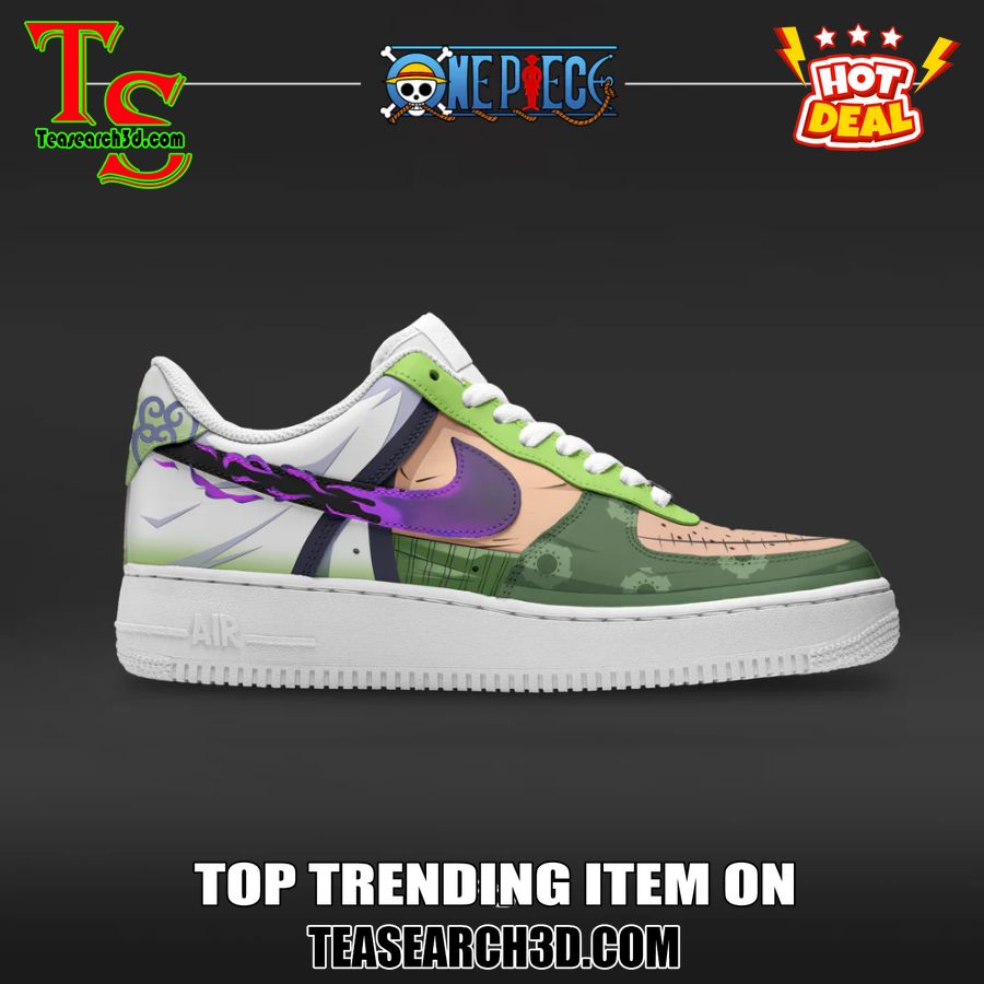 Custom Air Force 1 Sneakers With Best Price 33 Roronoa Zoro One Piece Custom Nike Air Force 1 Sneakers