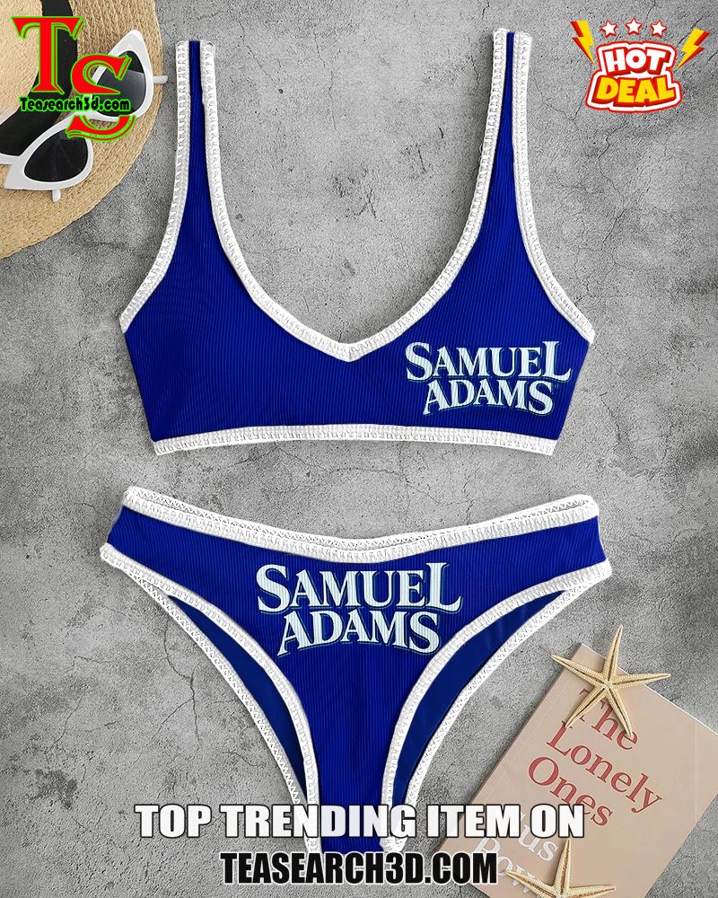 Top Hot Trending Women Drink High Waisted Bikini Sets 24 Samuel Adams Beer Blue High Waisted Bikini Set