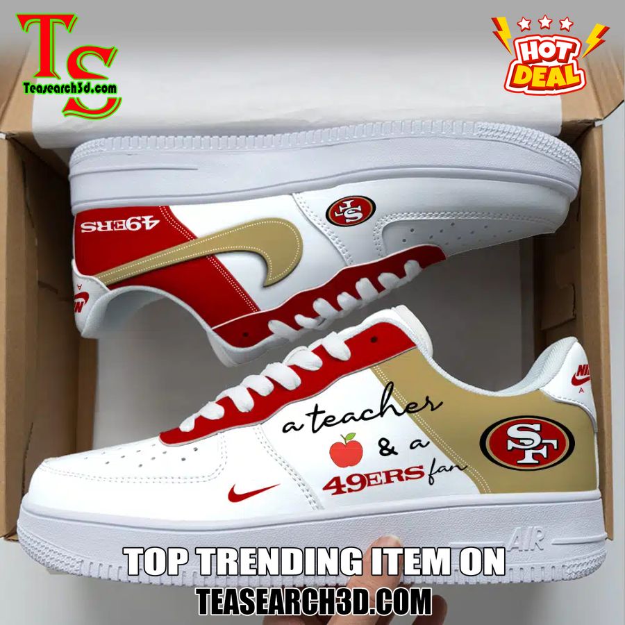 Top Hot Air Force Shoes NFL New Trending 2024 29 San Francisco 49ers Custom Job Nike Air Force Shoes
