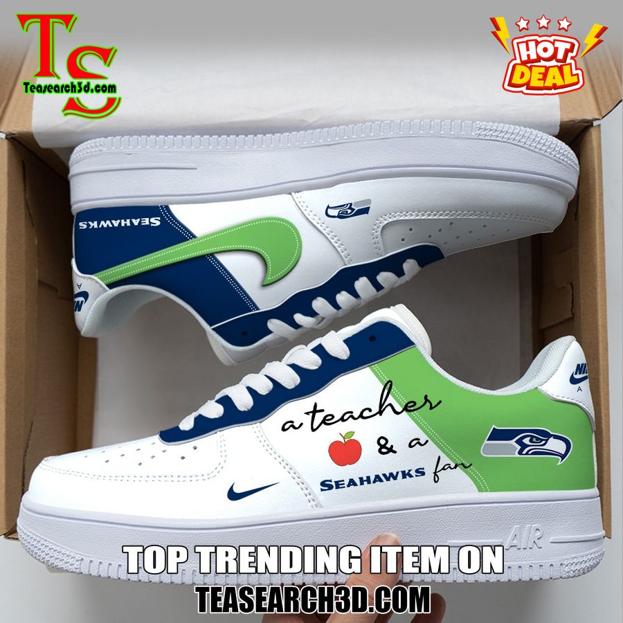 Top Hot Air Force Shoes NFL New Trending 2024 30 Seattle Seahawks Custom Job Nike Air Force Shoes