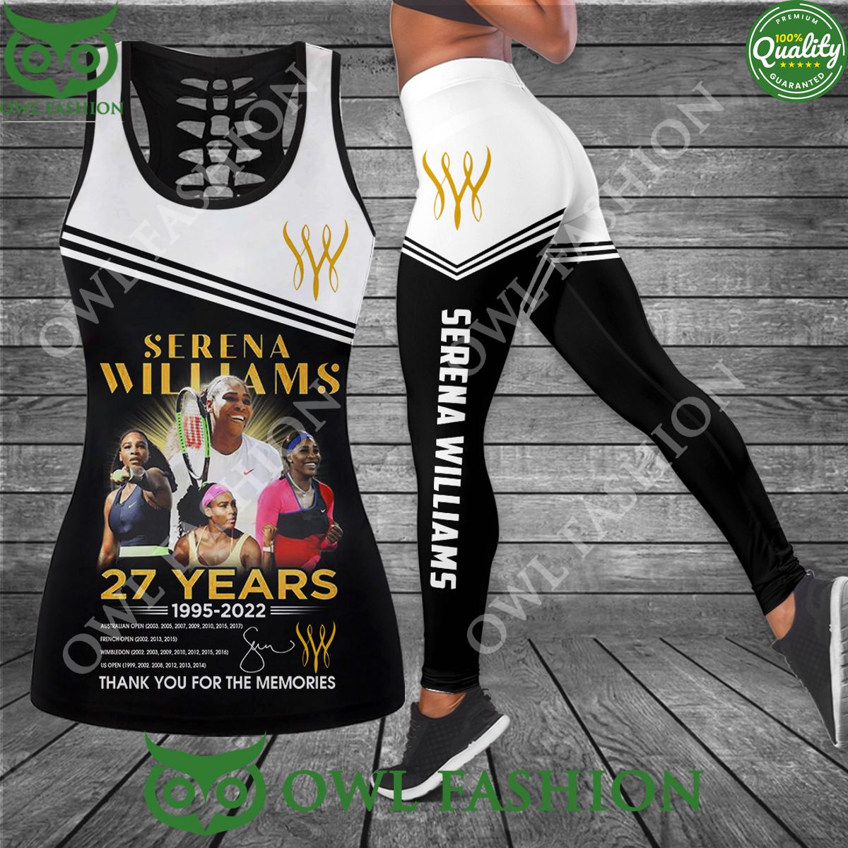 Serena Williams Thank You for Memories Hollow Tank Top Leggings Set