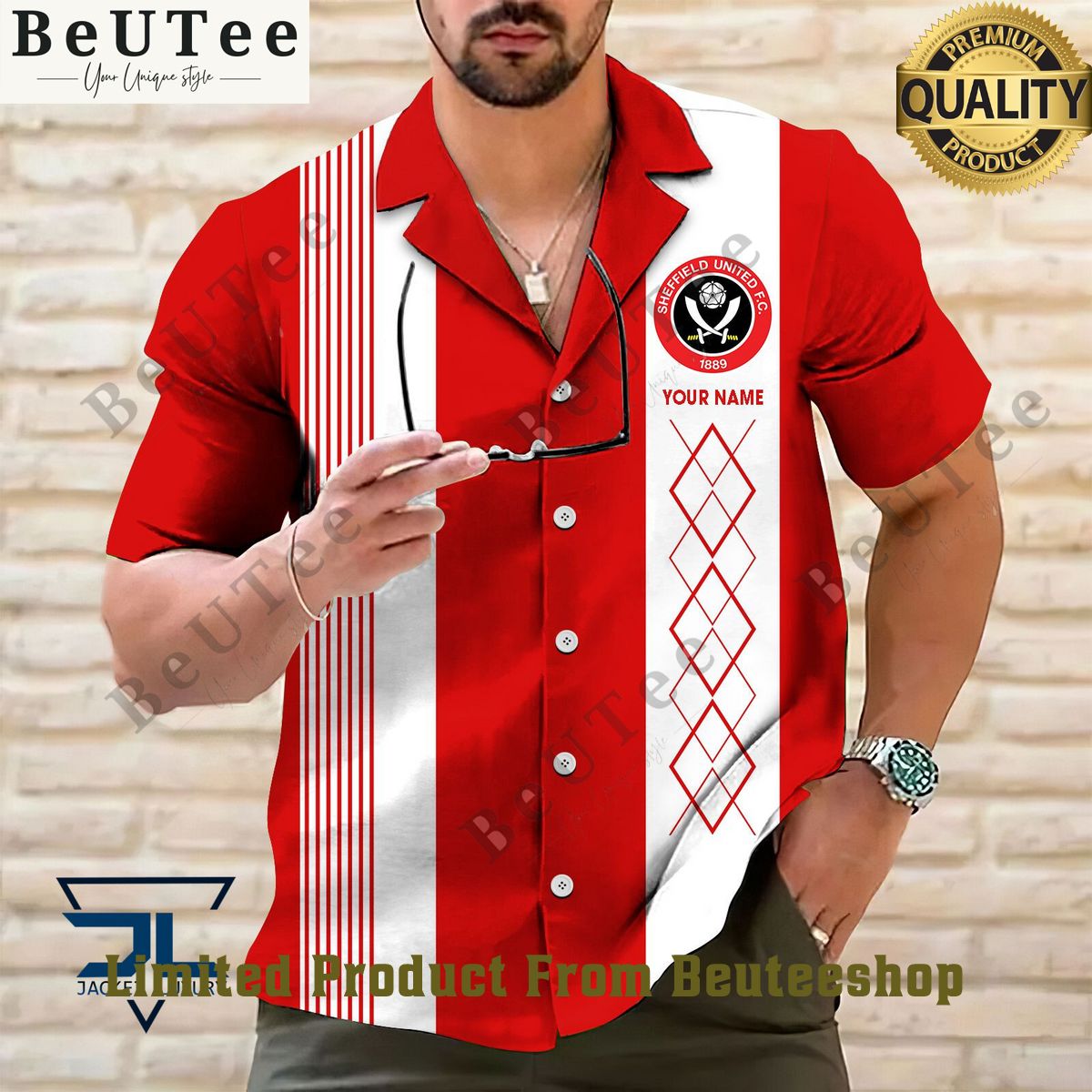 Sheffield United Fc EFL Champion Personalized Striped Hawaiian Shirt