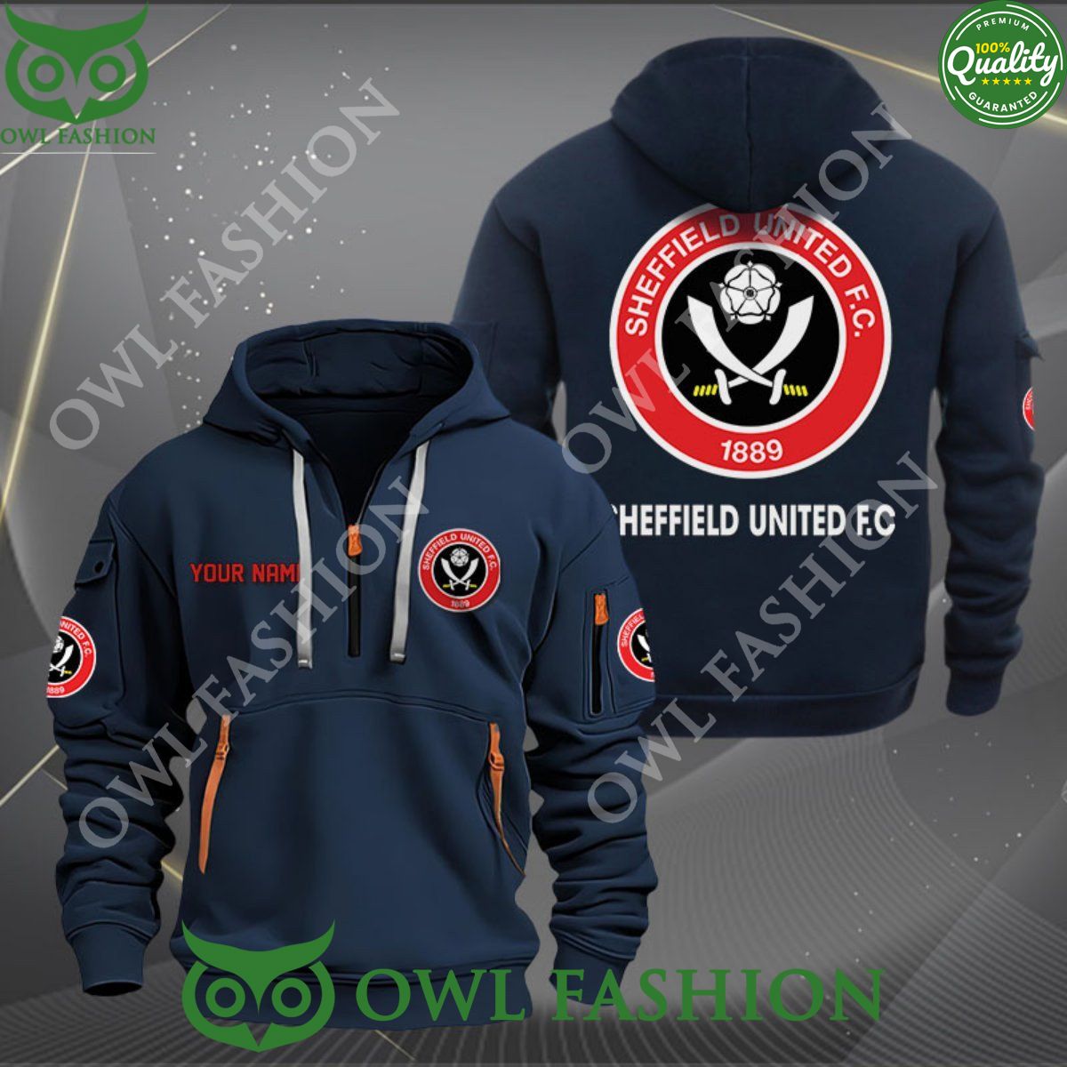 Sheffield United Premier League Personalized Limited Zip Hoodie