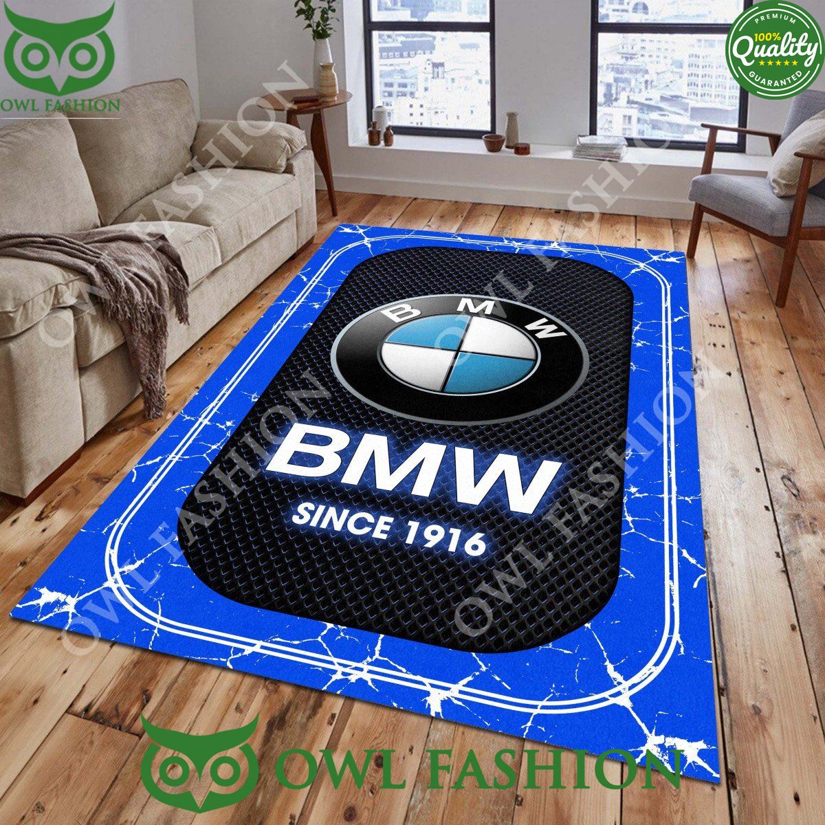 Since 1916 BMW Car stone marble Rug carpet for living room