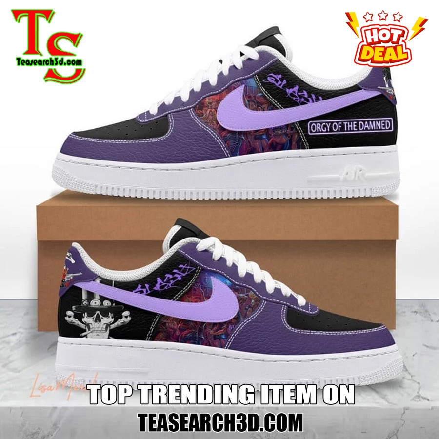 Limited Edition Air Force 1 Sneakers Style 29 Slash Band Orgy Of The Damned Air Force 1 Sneaker