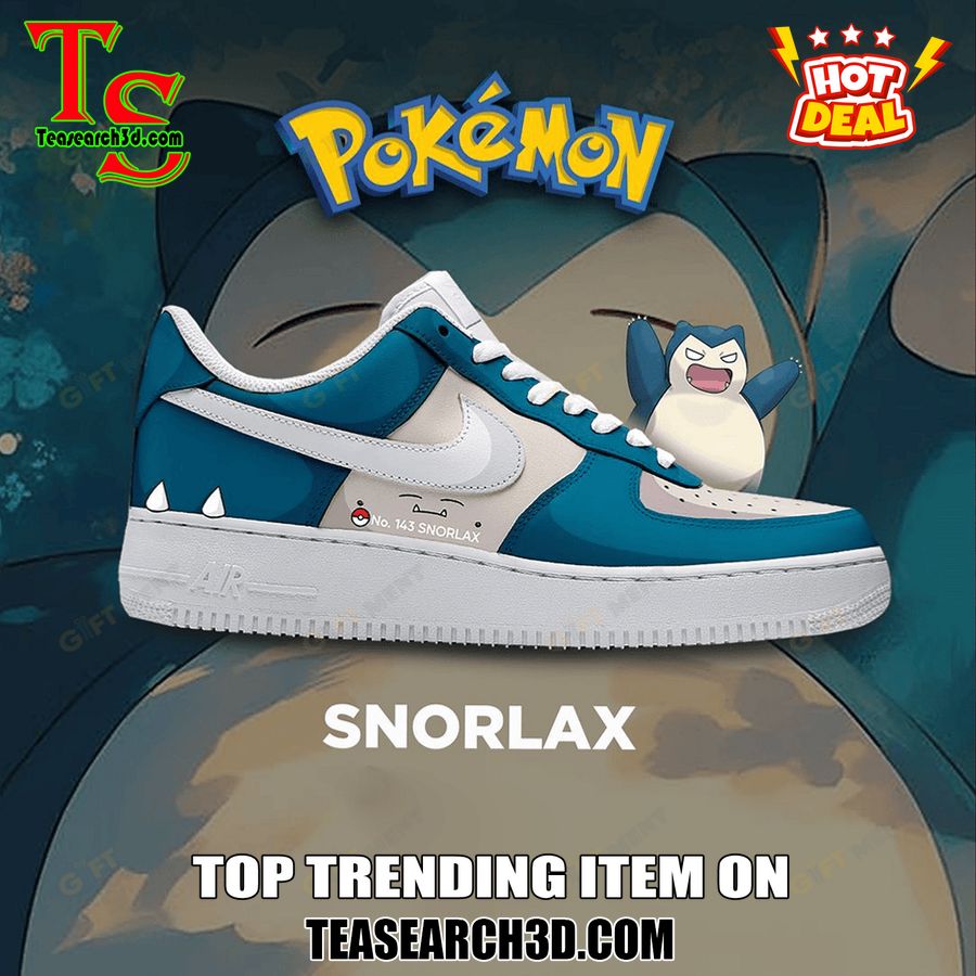 New Trending Custom Air Force 1 Shoes For Pokemon Fans 20 Snorlax Pokemon 2024 Custom Air Force 1 Sneaker